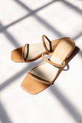 'Lexington' Low Heel Sandals in Taupe FINAL SALE