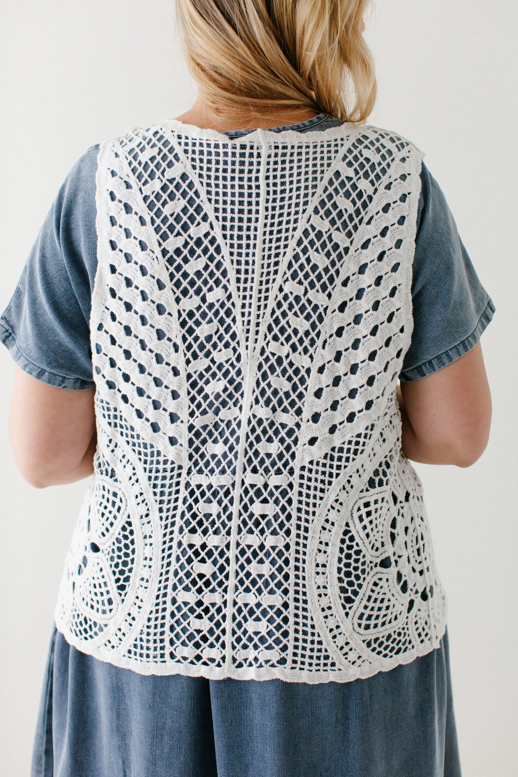 'Kendra' Crochet Knit Vest FINAL SALE
